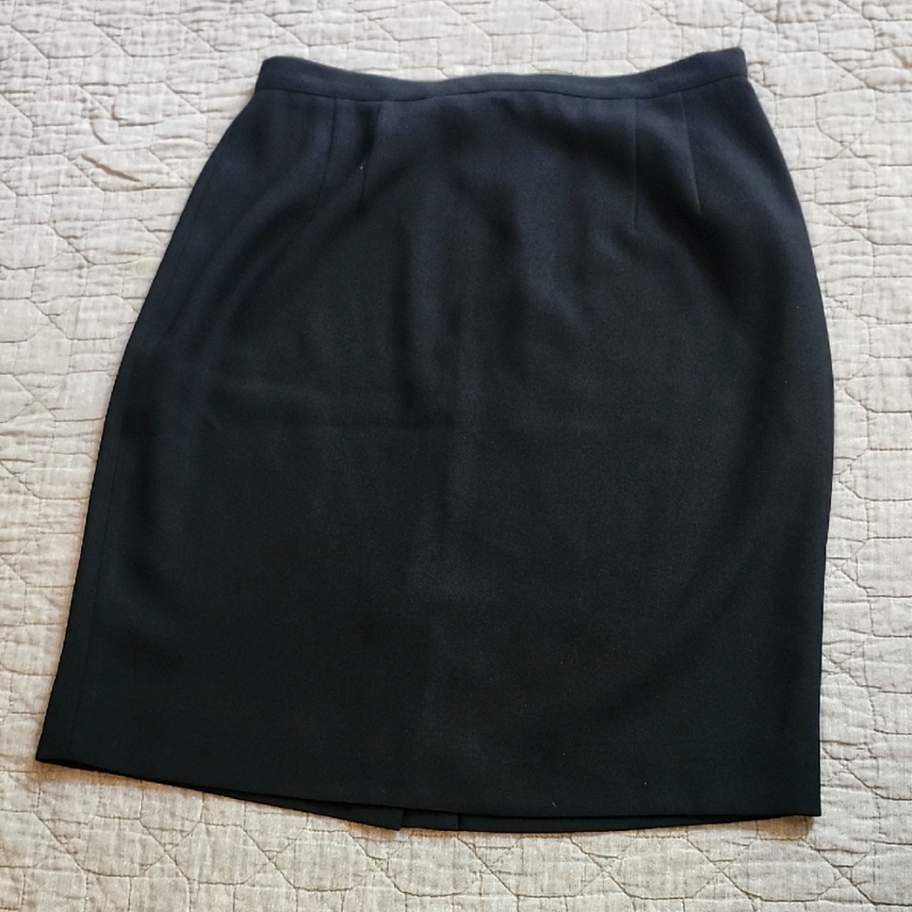 Talbots Black Pencil Skirt Knee-Length Workwear